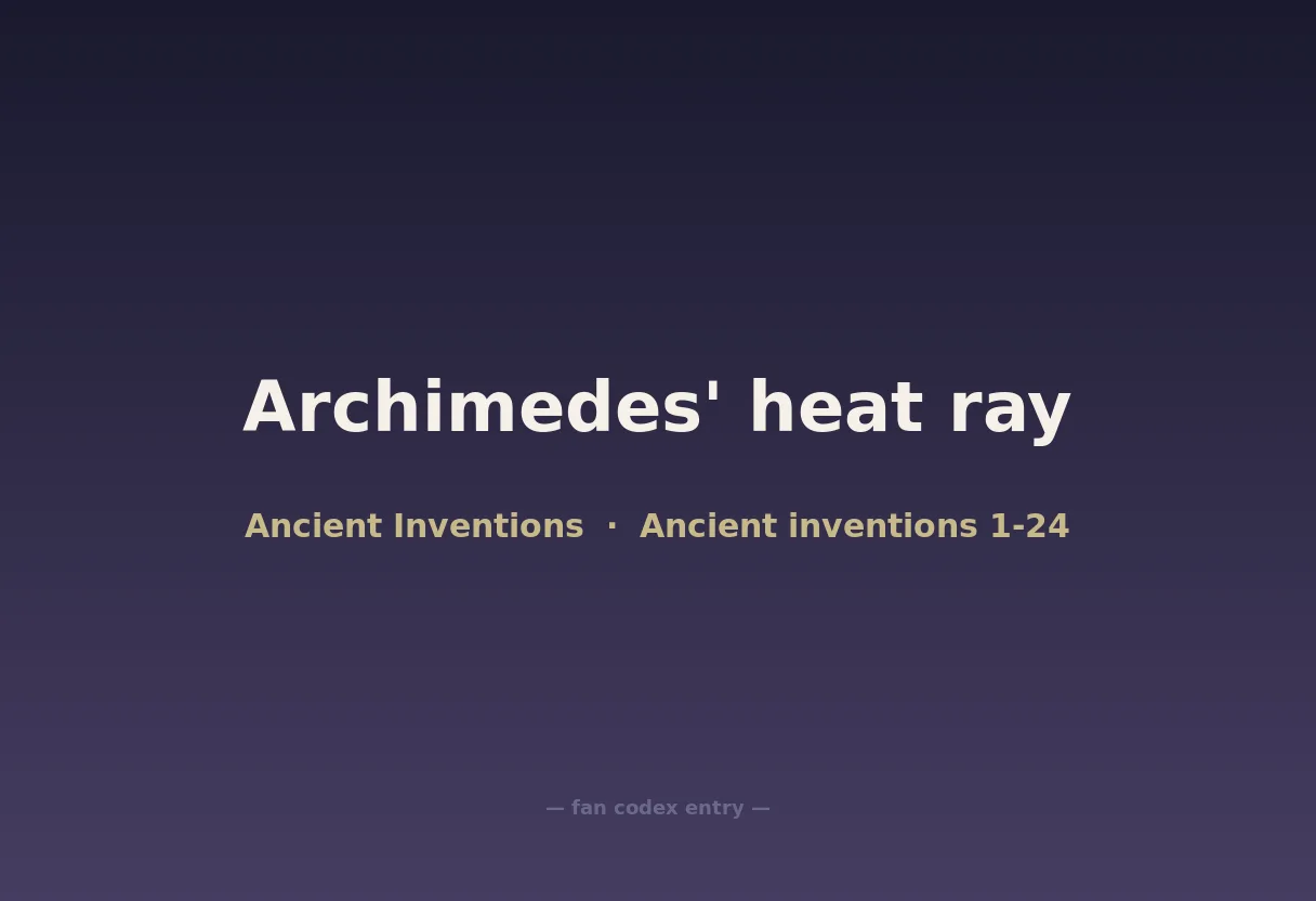 Archimedes' heat ray